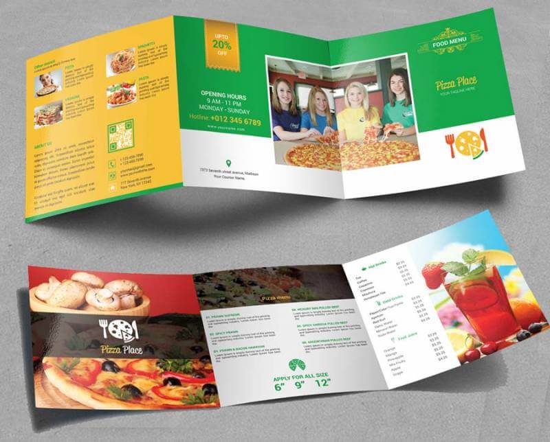 contoh brosur makanan pizza dalam bahasa inggris